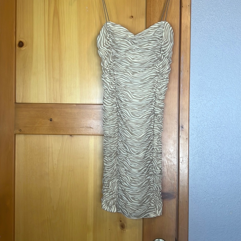 SIZE SM MINI ZEBRA PRINT DRESS WITH TAGS